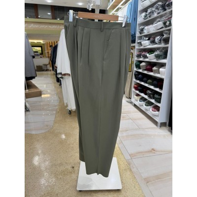 5 Pileli Şalvar Pantolon Yeşil